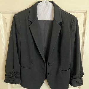 Express Cropped Sleeve Blazer